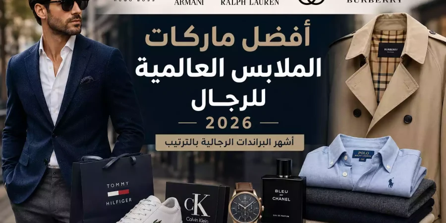 أفضل ماركات الملابس العالمية للرجال 2026 | أشهر البراندات الرجالية بالترتيب